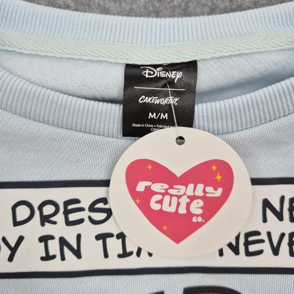 Cakeworthy Disney Cinderella Graphic Sweatshirt Light Blue Womens Medium - Picture 3 of 7